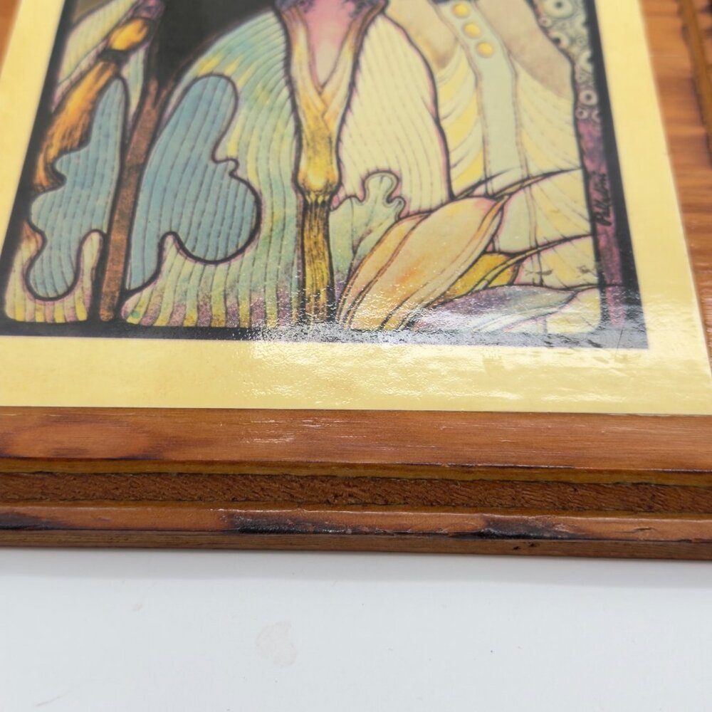 Lot of 6 Vintage Zodiac 1969 David Palladini Wooden Wall Art Print Hippie Rustic - Picture 8 of 16